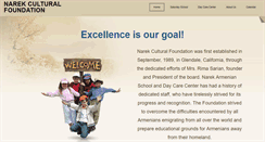 Desktop Screenshot of narekculturalfoundation.com