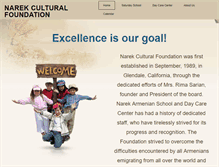 Tablet Screenshot of narekculturalfoundation.com